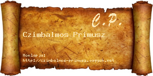 Czimbalmos Primusz névjegykártya